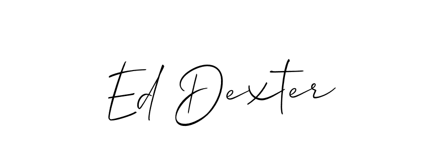 Create a beautiful signature design for name Ed Dexter. With this signature (Allison_Script) fonts, you can make a handwritten signature for free. Ed Dexter signature style 2 images and pictures png